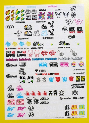 Scala drift stickers - 10°,